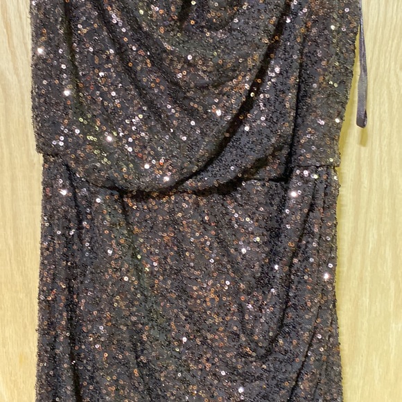 Ralph Lauren Evening- Beautiful brown sequined Maxi cocktail dress - Picture 4 of 7